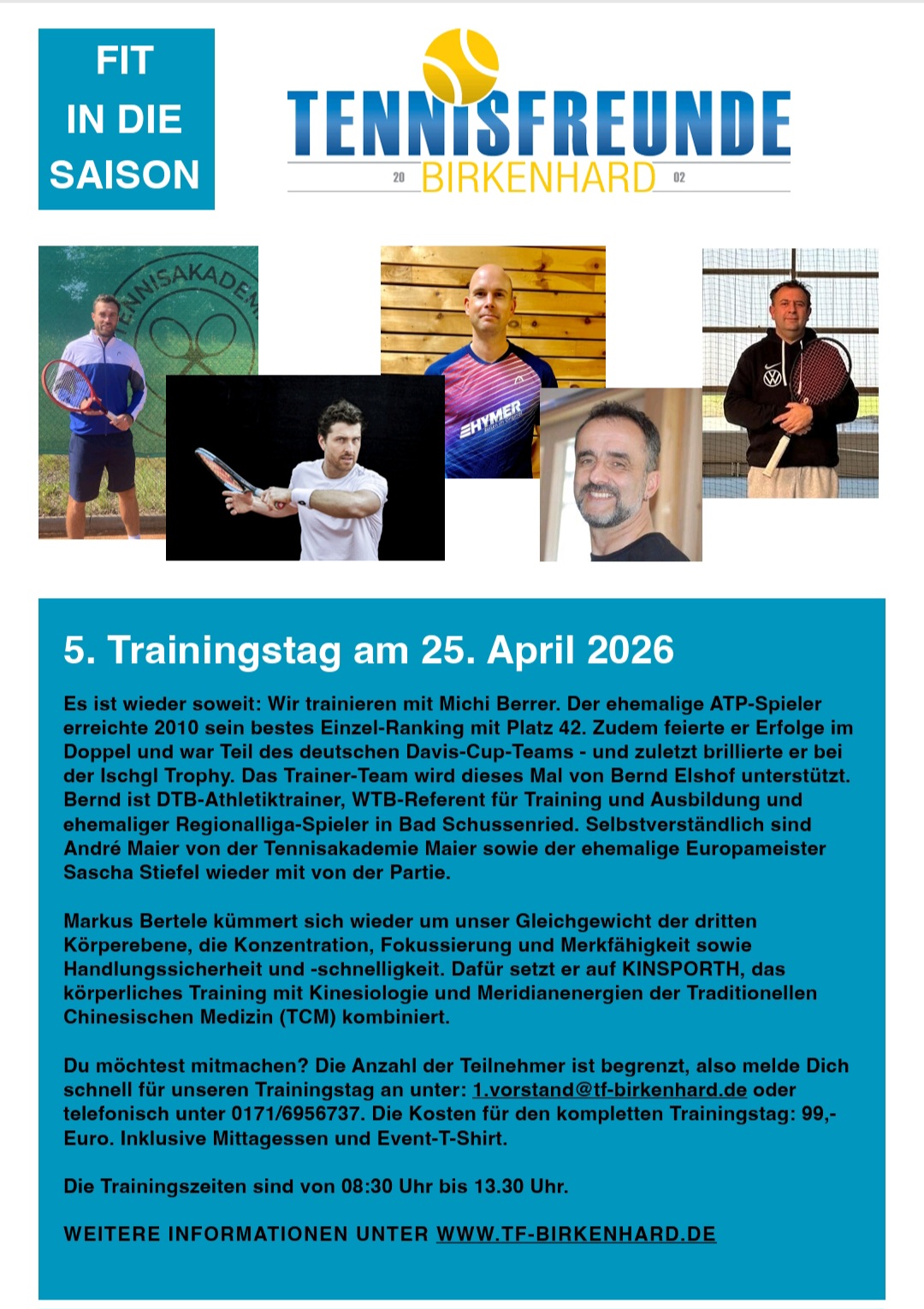 Trainingstag 2026